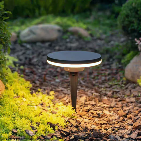 Terassenbeleuchtungen Bodenleuchten mit erdungsstecker pollerleuchte Edelstahl 18W schwarz naturweiß