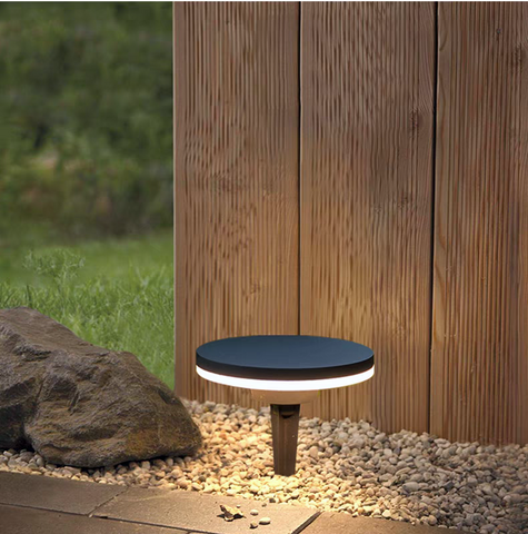 Terassenbeleuchtungen Bodenleuchten mit erdungsstecker pollerleuchte Edelstahl 18W schwarz naturweiß