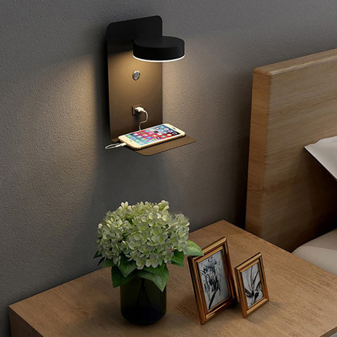 USB aufladbare Wand Lampe mit Touch Schalter LED Nacht Lese Leuchte