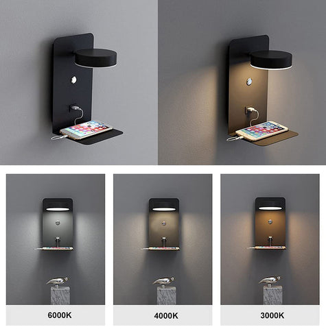USB aufladbare Wand Lampe mit Touch Schalter LED Nacht Lese Leuchte