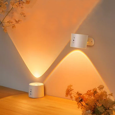 Drahtlose magnetische Wandlampe mit Fernbedienung drehbarer Umgebungslicht