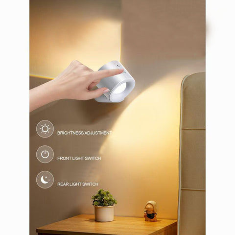 Drahtlose magnetische Wandlampe mit Fernbedienung drehbarer Umgebungslicht