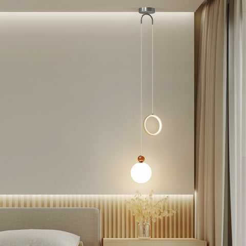 Vollspektrum Augenschutz Hänge Spot Hängeleuchte 2-flammig Pendelleuchten 3 Farben Höhenverstellbar Vollspektrum Lampe Kugel Innen Hängelampe Wohnung Ess Schlafzimmer 36W