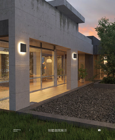 8W LED Wandstrahler Modern Spotlicht Außenwandleuchten Aluminium/IP65 Wasserdicht Terasse/Garden/Flurleuchte