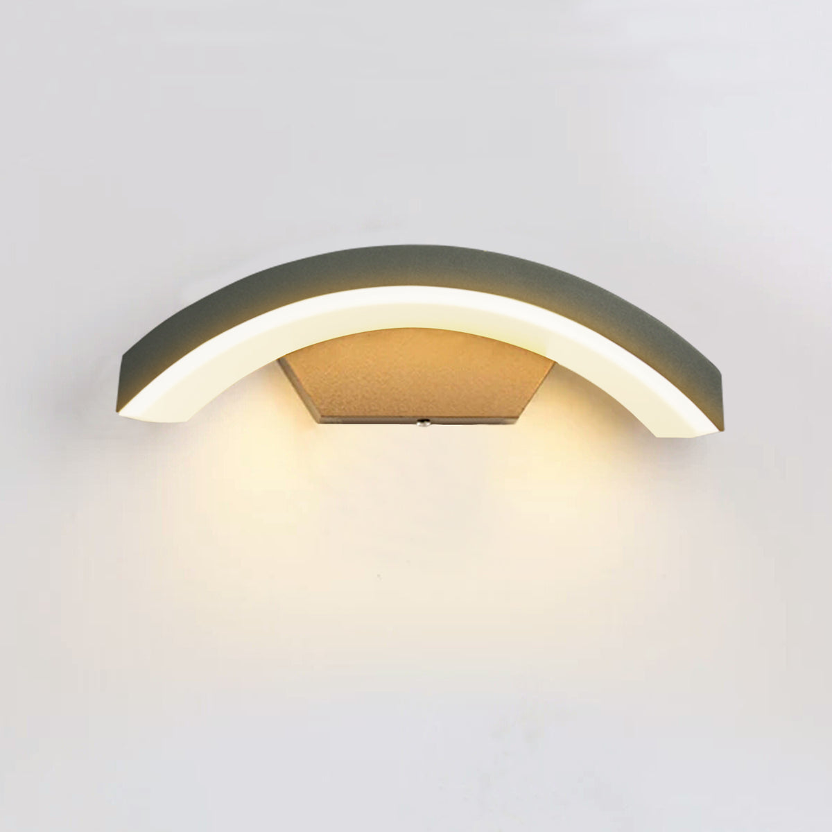 Topmo-plus Wandspot Balkon wandleuchte grau aussenleuchte wasserdichte wandbeleuchtung Aluminium/PC IP65 / 24W OSRAM LED SMD/Terasse/Garden/Korridor/Flurbeleuchtung 27CM grau