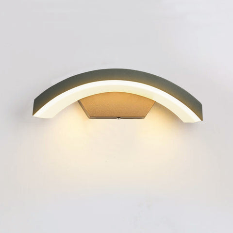 Topmo-plus Wandspot Balkon wandleuchte grau aussenleuchte wasserdichte wandbeleuchtung Aluminium/PC IP65 / 24W OSRAM LED SMD/Terasse/Garden/Korridor/Flurbeleuchtung 27CM grau