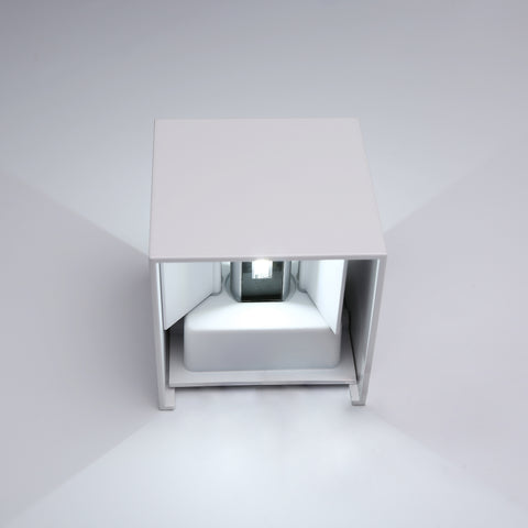 Topmo-plus wandlampe Gang LED Wandleuchte Balkon Aluminium Wandspot einstellbar Abstrahlwinkel Wandbeleuchtung / 12W LED bridgelux COB/Innen/Außenwandleuchten 3,94 inch Quadrat
