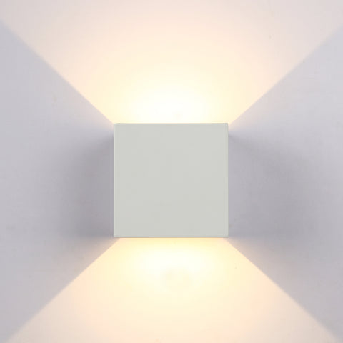 Topmo-plus wandlampe Gang LED Wandleuchte Balkon Aluminium Wandspot einstellbar Abstrahlwinkel Wandbeleuchtung / 12W LED bridgelux COB/Innen/Außenwandleuchten 3,94 inch Quadrat