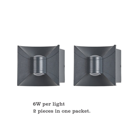 2er Pack 6W LED indoor outdoor wall lights Flurlampe eingangsbeleuchtung hängend