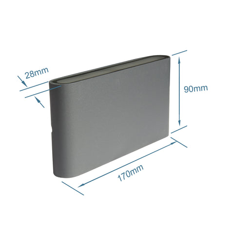 Wandleuchte Arbeitszimmer 12W LED Wandlicht Korridor ultra dünn 18CM