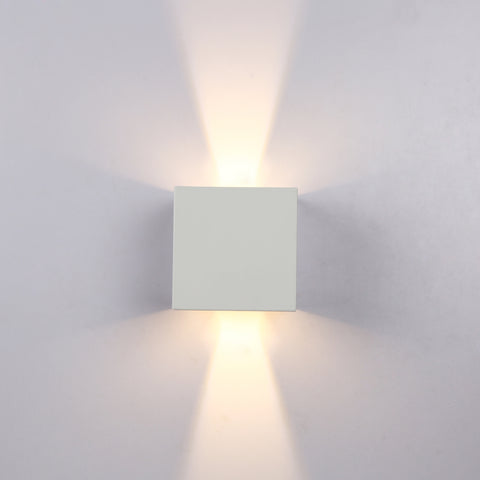 Topmo-plus wandlampe Gang LED Wandleuchte Balkon Aluminium Wandspot einstellbar Abstrahlwinkel Wandbeleuchtung / 12W LED bridgelux COB/Innen/Außenwandleuchten 3,94 inch Quadrat