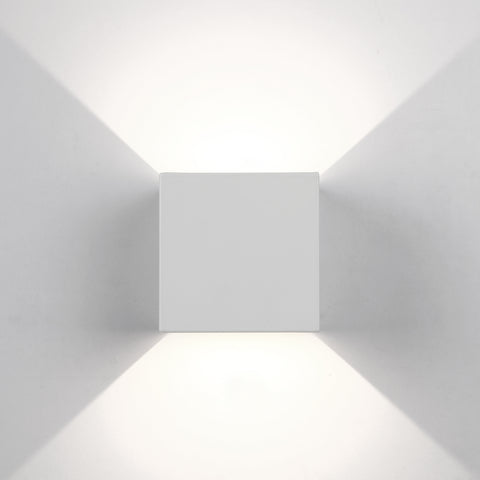 Topmo-plus wandlampe Gang LED Wandleuchte Balkon Aluminium Wandspot einstellbar Abstrahlwinkel Wandbeleuchtung / 12W LED bridgelux COB/Innen/Außenwandleuchten 3,94 inch Quadrat
