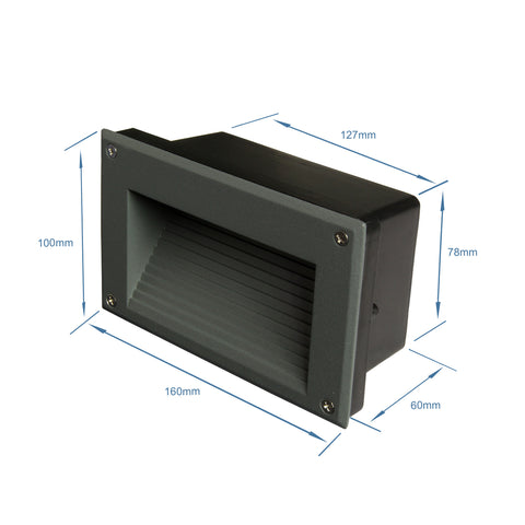 Bodenstrahler Treppen einbauleuchte LED Stufen Aluminium 3W