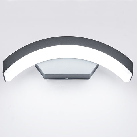 Topmo-plus Wandspot Balkon wandleuchte grau aussenleuchte wasserdichte wandbeleuchtung Aluminium/PC IP65 / 24W OSRAM LED SMD/Terasse/Garden/Korridor/Flurbeleuchtung 27CM grau