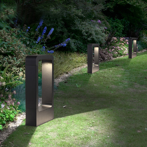 Standlampe garten pollerleuchte 7W LED COB Rechteckig mit erdungsstecker