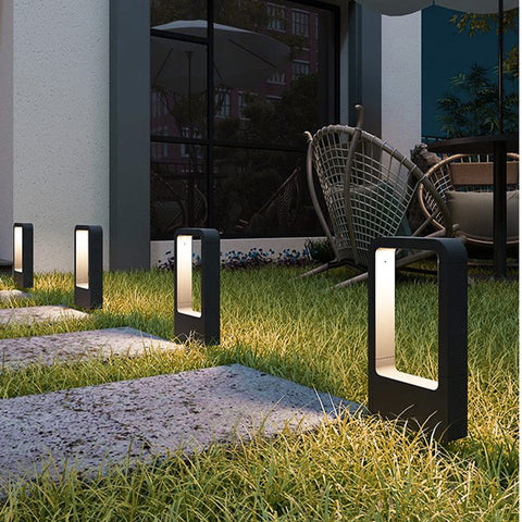 Standlampe garten pollerleuchte 7W LED COB Rechteckig mit erdungsstecker