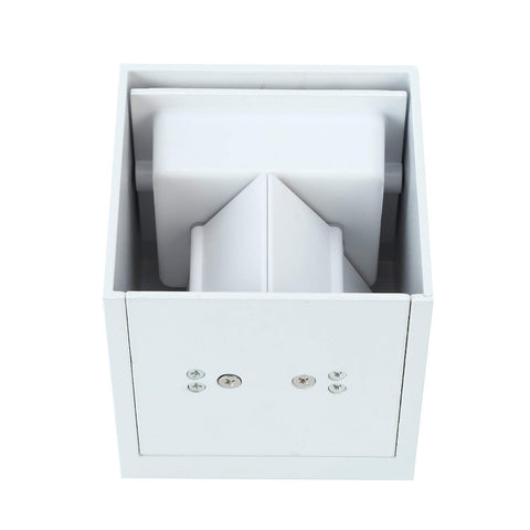 Topmo-plus 6W LED Wandlampe / 2 OSRAM COB LED Leuchtmittel Aluminium IP65 Wasserdichte 660LM Quadrat Wandbeleuchtung Up & Down Innen/Außenwandleuchten grau/weiß