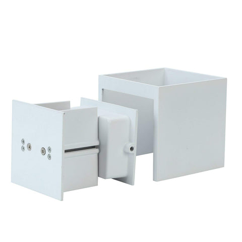 Topmo-plus 6W LED Wandlampe / 2 OSRAM COB LED Leuchtmittel Aluminium IP65 Wasserdichte 660LM Quadrat Wandbeleuchtung Up & Down Innen/Außenwandleuchten grau/weiß