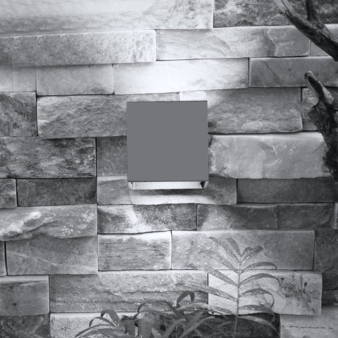 Topmo-plus 6W LED Wandlampe / 2 OSRAM COB LED Leuchtmittel Aluminium IP65 Wasserdichte 660LM Quadrat Wandbeleuchtung Up & Down Innen/Außenwandleuchten grau/weiß
