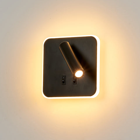 Topmo-plus LED 12W Leselampen Hotel Bettleuchten Wohnzimmer Wandleuchten mit schalter Modern Flur Schlafzimmer Treppen Hotels Nachttischlampe 3000K (3W+9W) 