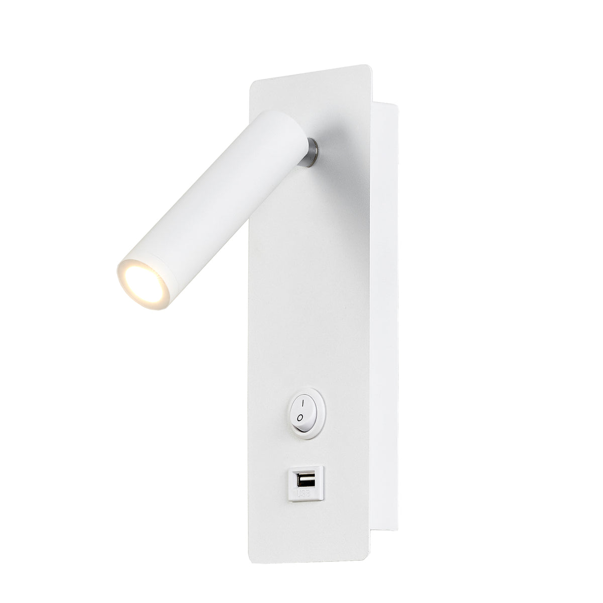 Topmo-plus Hotel Bettlampe Schlafzimmer Leseleuchten mit USB und Schalter/LED 3W CREE COB/ Wandleuchte Innen Wandlampe Flur wohnzimmer Treppen Hotels Nachtlicht 3000K schwarz weiß
