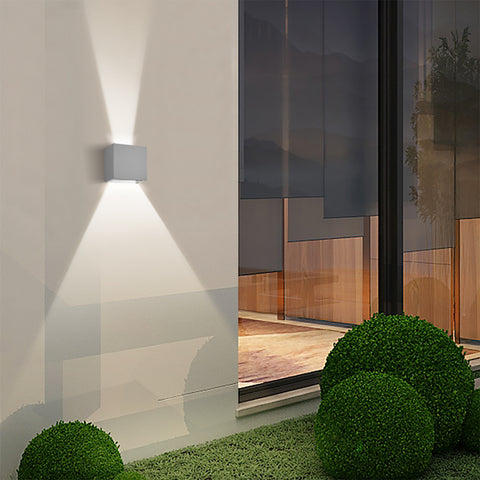 Topmo-plus wandlampe Gang LED Wandleuchte Balkon Aluminium Wandspot einstellbar Abstrahlwinkel Wandbeleuchtung / 12W LED bridgelux COB/Innen/Außenwandleuchten 3,94 inch Quadrat