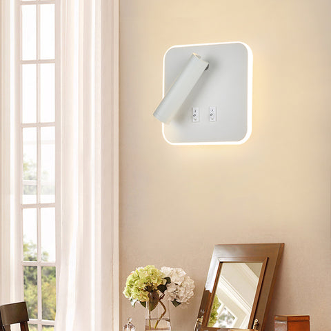 Topmo-plus LED 12W Leselampen Hotel Bettleuchten Wohnzimmer Wandleuchten mit schalter Modern Flur Schlafzimmer Treppen Hotels Nachttischlampe 3000K (3W+9W) 
