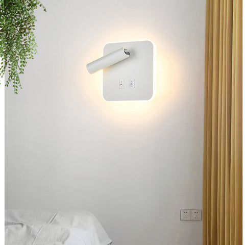 Topmo-plus LED 12W Leselampen Hotel Bettleuchten Wohnzimmer Wandleuchten mit schalter Modern Flur Schlafzimmer Treppen Hotels Nachttischlampe 3000K (3W+9W) 